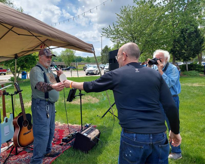 The Mark Johnson family was presented the family award Saturday, May 4, 2024, during the Midwest Morel Fest in Ottawa.