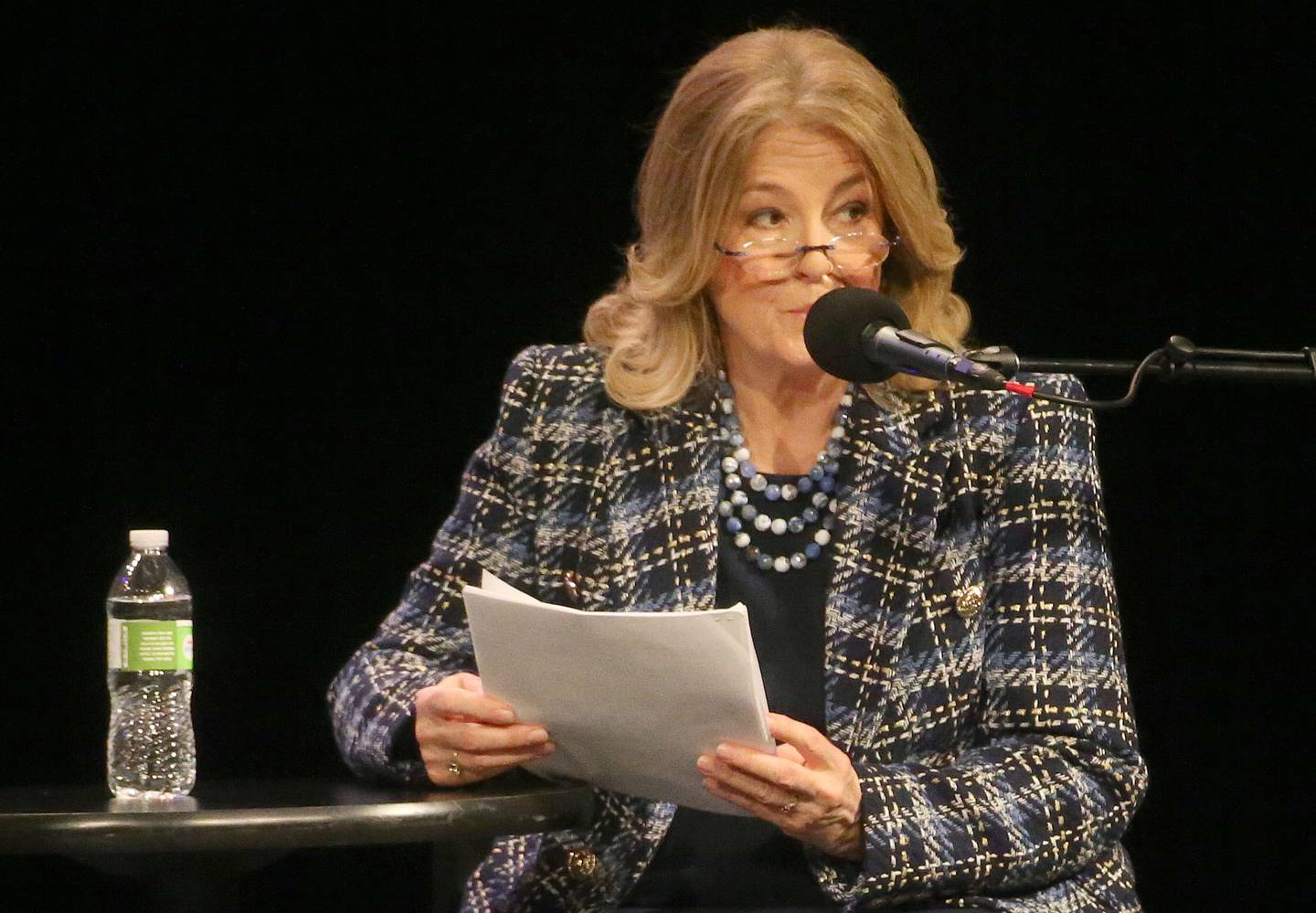 Liz Bishop candidate for the 76th District speaks during a candidate forum on Wednesday, Jan. 24, 2024 at Illinois Valley Community College in Oglesby.