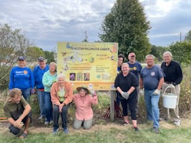 The Rotary Club of Princeton helped with local efforts, tackling the pollinator garden at the Princeton Public Library to ready it for winter.