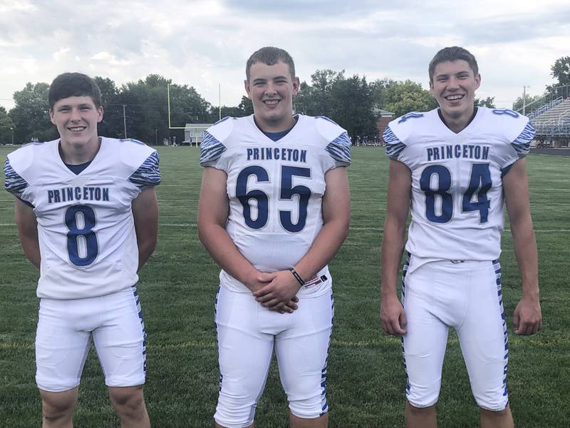 Tigers Evan Driscoll (from left to right), Cade Odell and Gabe Glass.