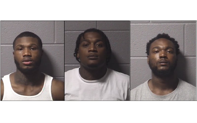 Left to right: Jelanni R. Singleton, Anthony D. Cook and Ernest Faulkner