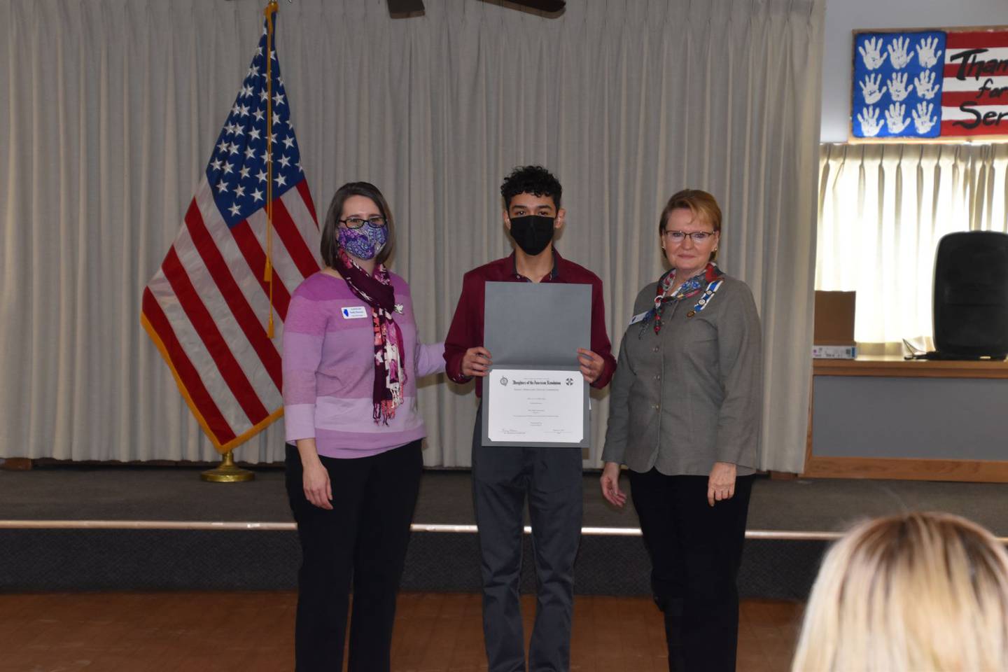 On Saturday, Feb. 5, 2022, the Louis Joliet Chapter NSDAR held a recognition program for the six students named the Louis Joliet Chapter DAR Good Citizen for 2021-2022, according to a news release from chapter. In addition, Jonathan Montesinos from Joliet Central was awarded a certificate and $25 monetary award for his short story entry to the Junior American Citizen contest titled “Thank You, Brother.” Pictured, from left, are Chair Emily Petronio, Johnathan Montesinos, and Regent Marie Lozano.