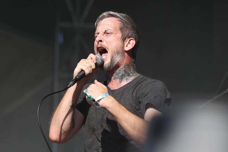 Patrick Kindlon of Drug Church performs at Riot Fest on Friday, Sept. 20, 2024 in Chicago.