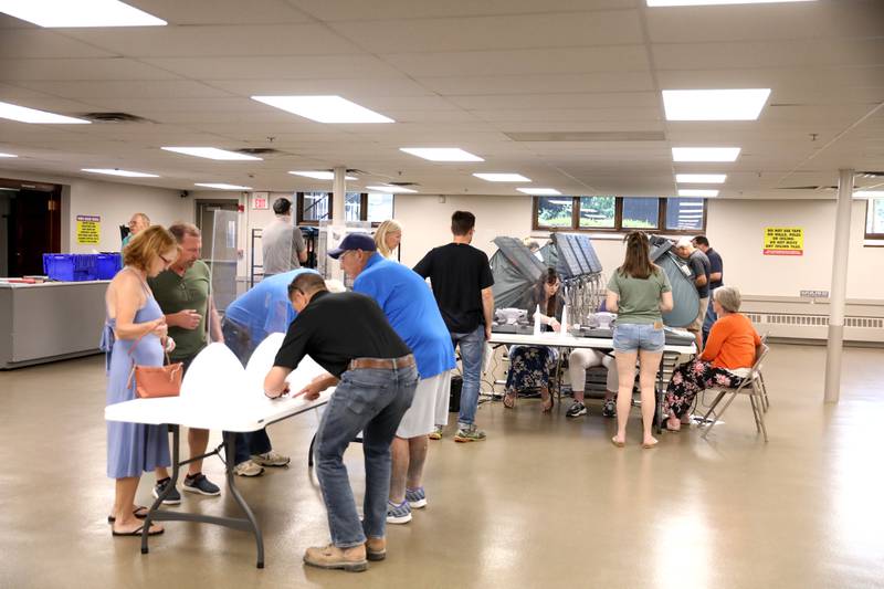 Voting at the Sugar Grove Community Center for the General Primary Election on Tuesday, June 28. 2022.