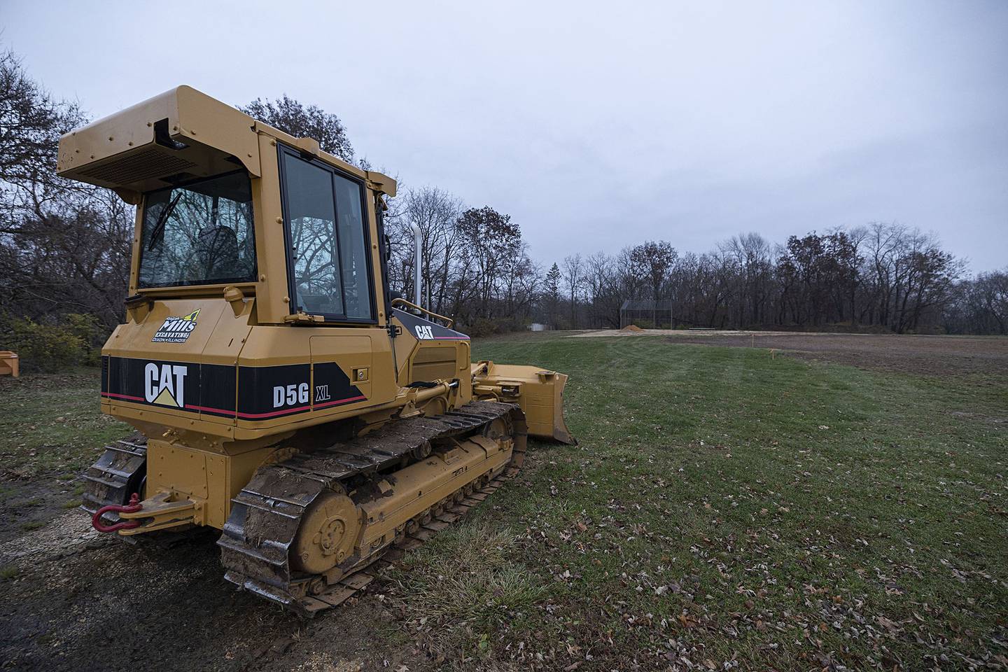 Heavy equipment is seen on the grounds of Jefferson School in Dixon Tuesday, Nov. 25, 2025, as work on a solar project continues.