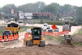 Photos: Construction underway on Peace Road in Sycamore