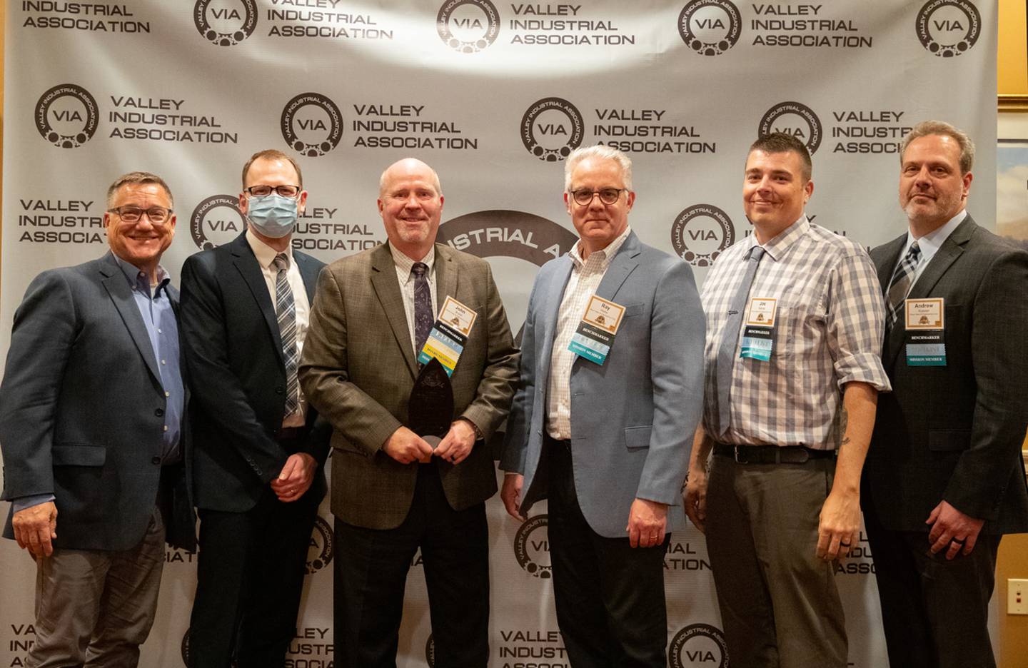 from left to right   George Thomas, Brendan Bijonowski, John Burch, President, Ray Hicks, Joe Rehak, and Andrew Kuester