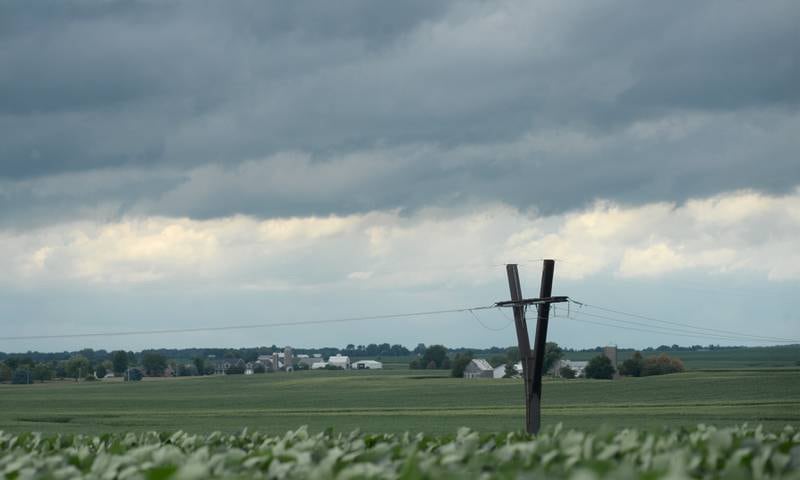 Dark clouds filled the sky northwest of Sterling on Wednesday, July 12, 2023 as storm warnings were posted across the region.