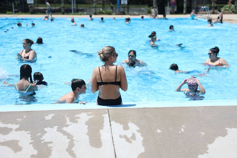 As temperatures reach triple digits residents of Plainfield find relief at the Ottawa Street Pool in Plainfield. Tuesday, June 14, 2022 in Plainfield.