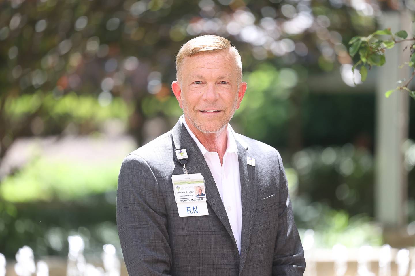 New President and CEO of Silver Cross Hospital Michael Mutterer poses for a photo on Wednesday June 12, 2024 in New Lenox.