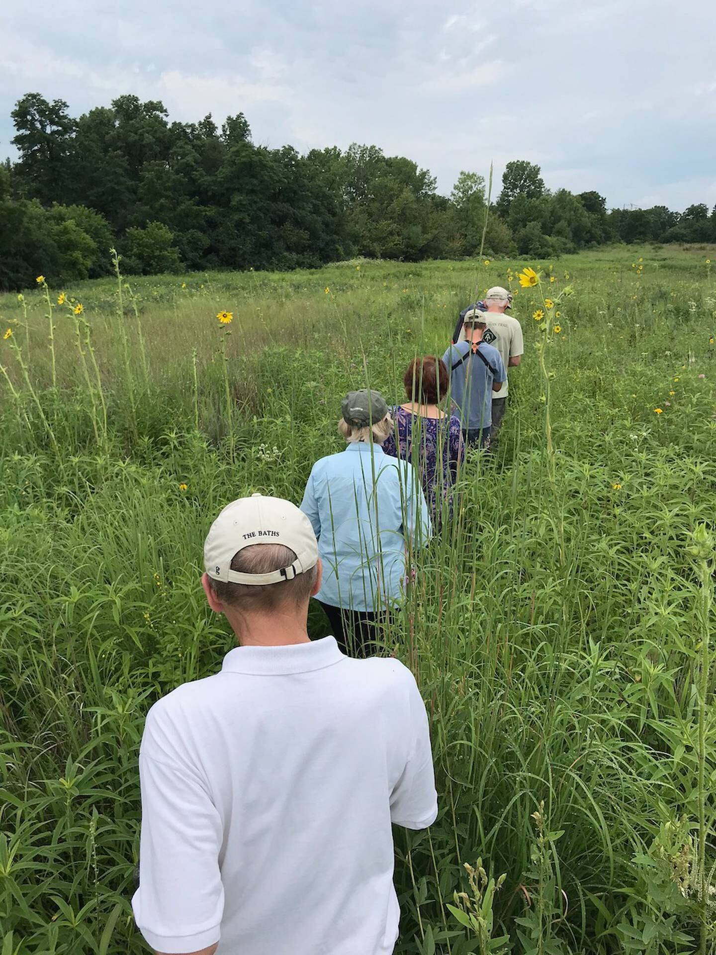 The Pierce Downer's Heritage Alliance presented naturalist-guided wildflower walks like this one through Belmont Prairie.