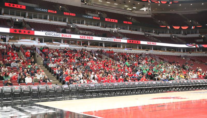 Streator and Seneca fans watch the game on Tuesday, Dec. 21, 2023 at the United Center in Chicago.