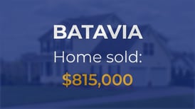 Sale closed in Batavia: $815,000 for a single-family home