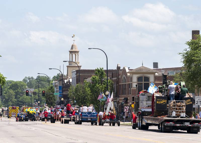 The parade route included West State Street during the 75th annual Swedish Days parade on Sunday, June 22, 2025 in downtown Geneva. The event, sponsored by the Geneva Chamber of Commerce, is the final event of the festival that ran June 18th-22th.