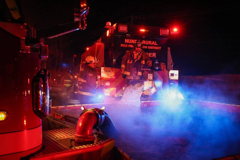 A fire Thursday, Feb. 2, 2023, in the 3800 block of South Tamarack Trail in Prairie Grove left one occupant with injuries, including minor burns, and the home a "complete loss," the Nunda Rural Fire Protection District said.