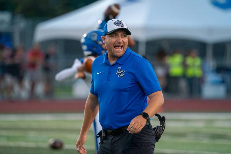 Lake Zurich's head coach Ron Planz during a football game at St. Charles North High School on Friday, Sep 2, 2022.