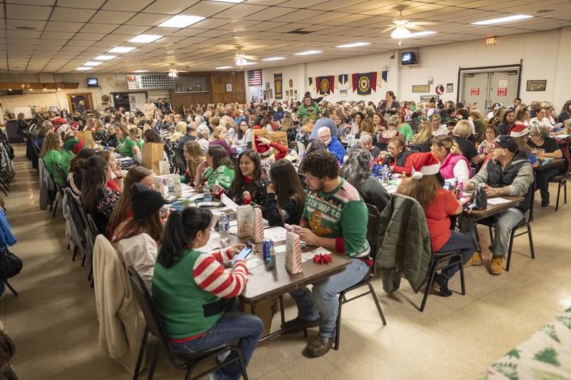 550 people crammed into the Rock Falls American Legions Thursday, Nov. 16, 2023 to participate in the fun. Up next will be the downtown Christmas Walk and Lovelight Tree lighting on Friday.