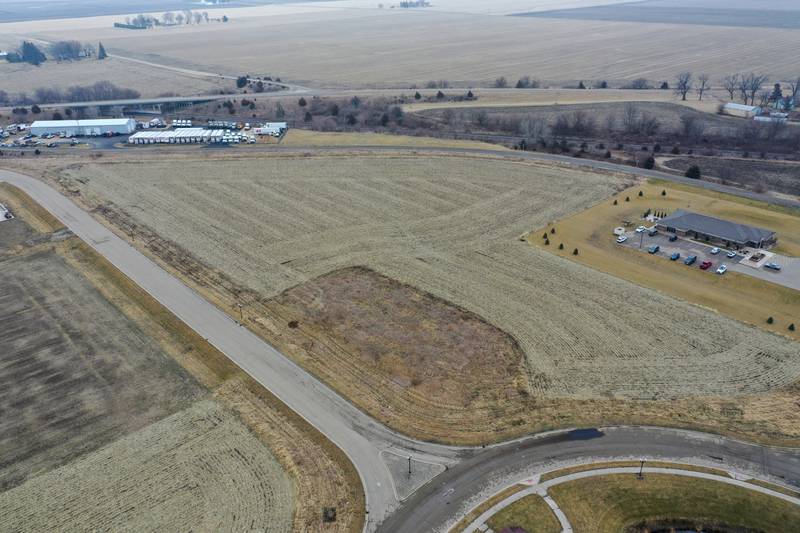 An aerial view of the lot numbers 12, 13, and 15 at the Princeton Industrial Park on Thursday, Jan 12, 2023 in Princeton.