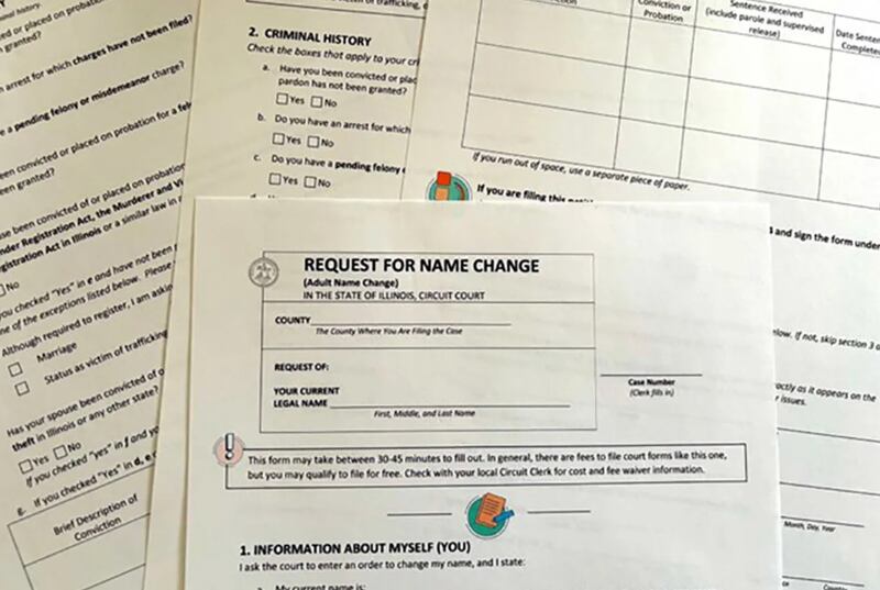 Illinois lawmakers in early January could consider easing requirements for residents to change their names