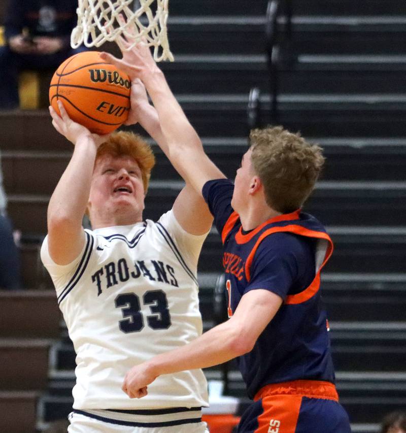 Cary-Grove’s Jack Berndt takes a shot against Naperville North in varsity boys basketball Hinkle Holiday Classic action on Monday, Dec. 21, 2025, at Jacobs High School in Algonquin.