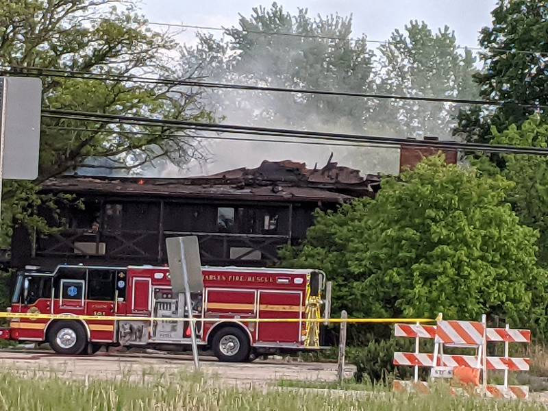 Two units from the St. Charles Fire Department spent Sunday night putting out hot spots following the massive fire that broke out at the former Pheasant Run Resort in St. Charles Saturday afternoon.