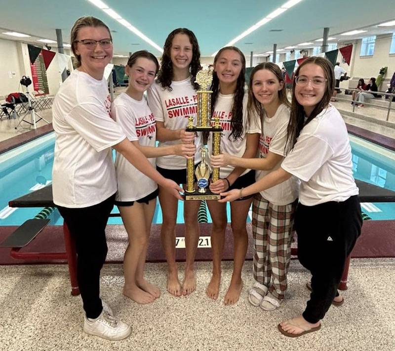 The La Salle-Peru co-op swim team won its own pentathlon on Saturday, Sept. 21, 2024 at L-P High School.