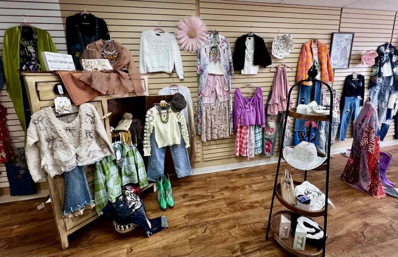 Fashion clothing at Boots and Boujee Boutique at 3512 E. Lincolnway in Sterling, Illinois.