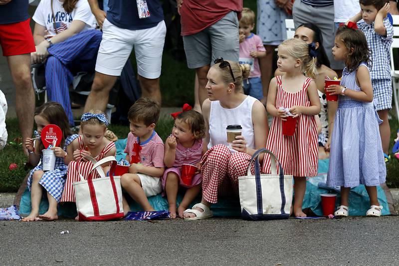 People watch the Lake Bluff Fourth of July parade on Friday, July 4, 2025, in Lake Bluff.