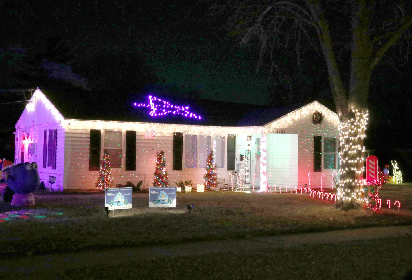 Many homes in DeKalb County were all decked out for the holidays like this one at 1703 Clark Street in DeKalb which was one of the award winners in the DeKalb Park District's Holiday House Decorating Contest.