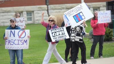 Photos: Hands Off rally in Oregon, Illinois