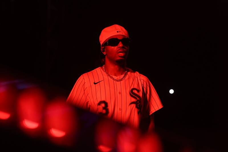 Metro Boomin, who's real name is Leland Tyler, closes out day three at Lollapalooza on Saturday, Aug. 3, 2024 in Chicago.