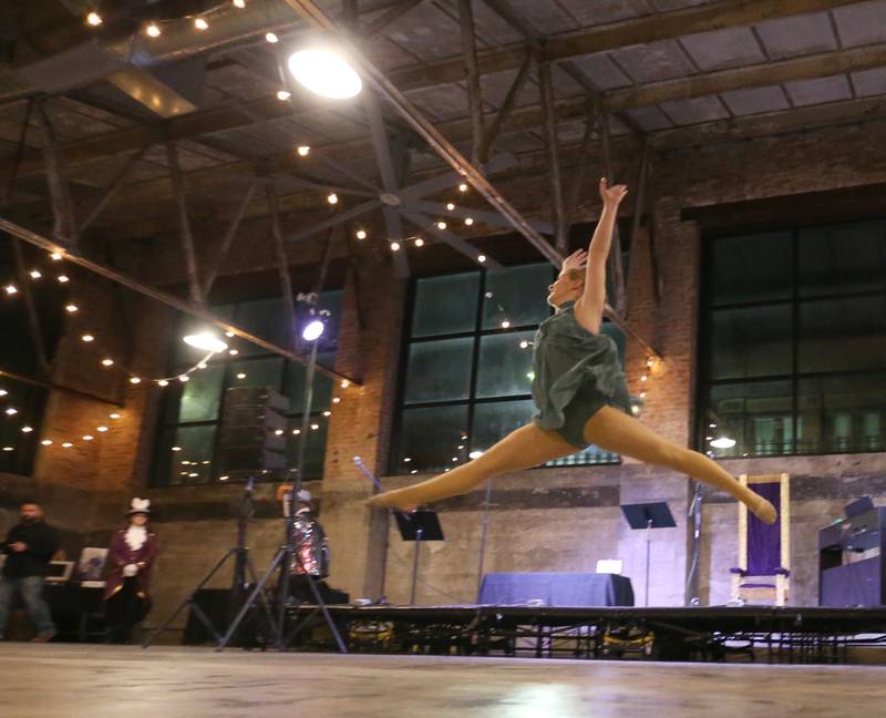 Madison Schweickert a senior at La Salle-Peru Township High School dances during the 7th annual Mad Hatter Ball on Friday, Nov. 17, 2023 at the Westclox Event Center in Peru.