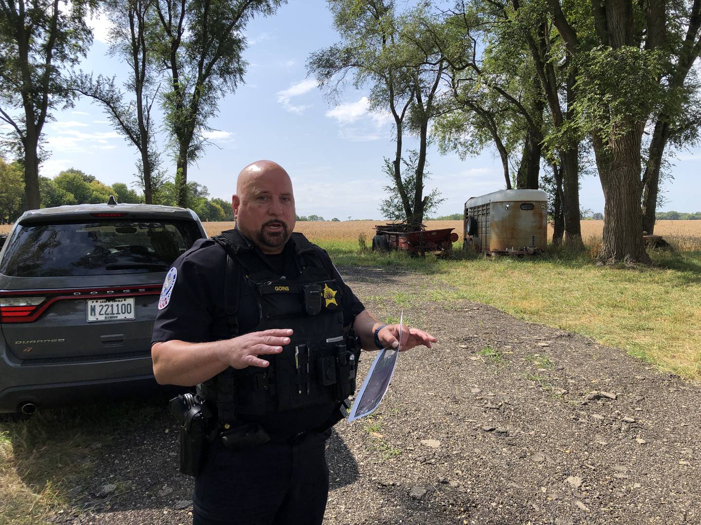 About 20,000 people are expected to visit this Prairie Grove soybean field, seen here on Wednesday, Sept. 10, 2025, for the Like Bryan Farm Tour on Sept. 19,   Chief of Police Michael Goins said.
