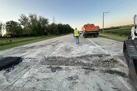 Two blowouts cause partial closure of Route 2 between Oregon and Byron on Tuesday
