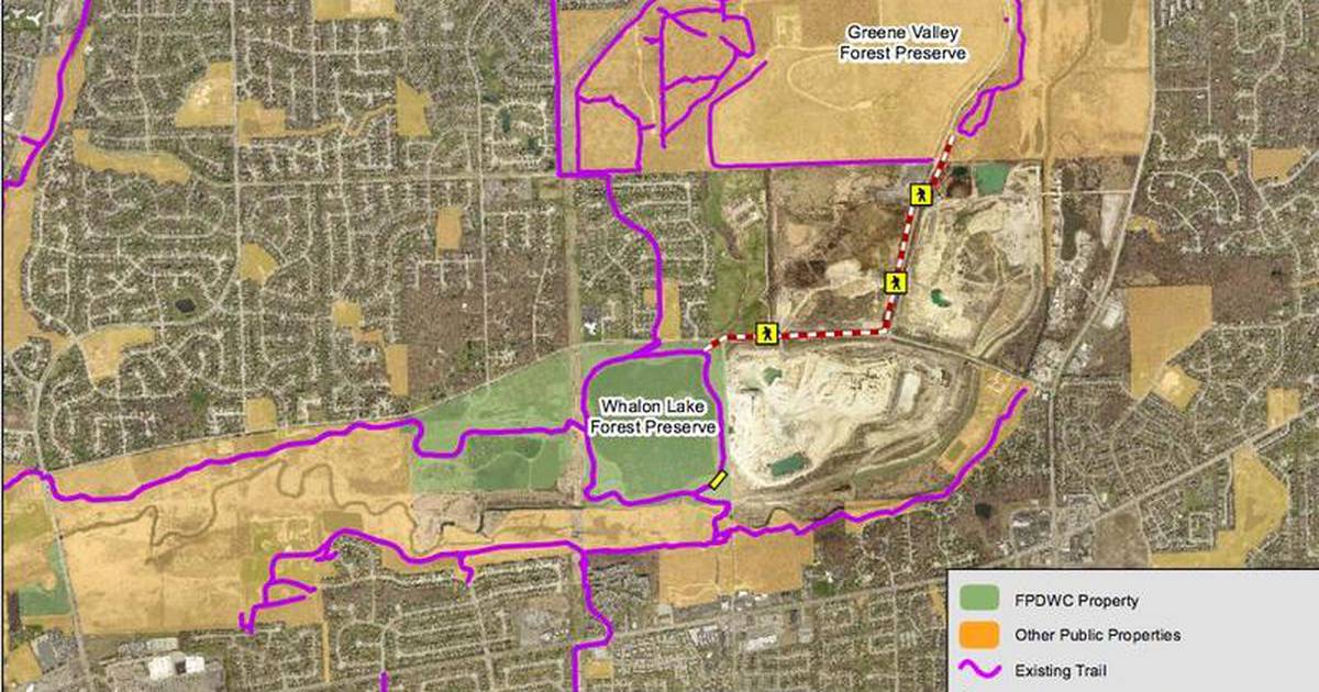 Greene Valley Forest Preserve Map Will County Forest Preserve Board Approves Agreement For Bi-County Trail –  Shaw Local