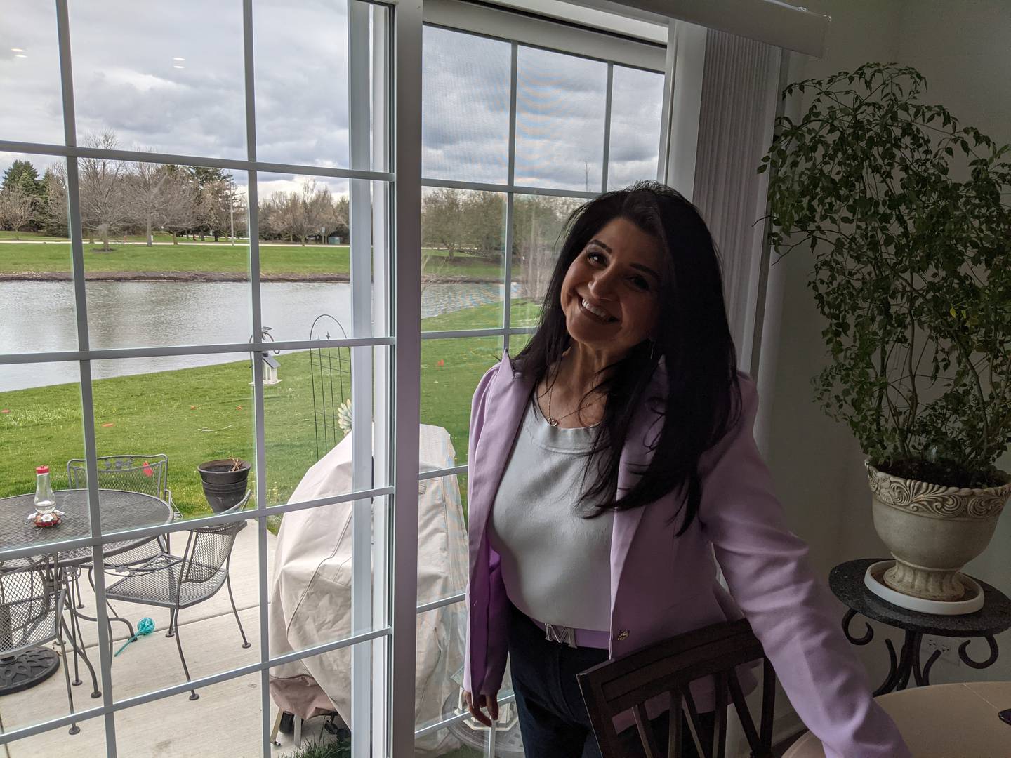 Maggie Duran along with her husband, Giovanni, and their daughter, Caitlin, moved to Home at Ashcroft at the end of February. Their house is located next to a pond.