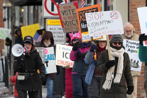 Photos: Protesters in DeKalb take part in Free America Walkout