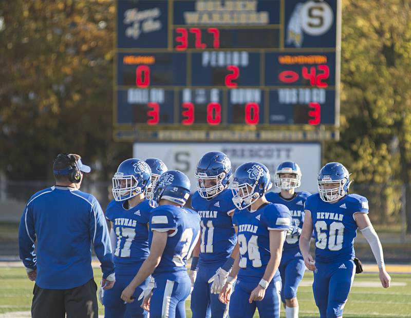 Newman Catholic dug a big hole by halftime against the Wilmington Wildcats Saturday, Nov. 6, 2021 in Sterling.