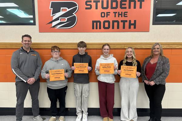 Byron High School students of the month for January named