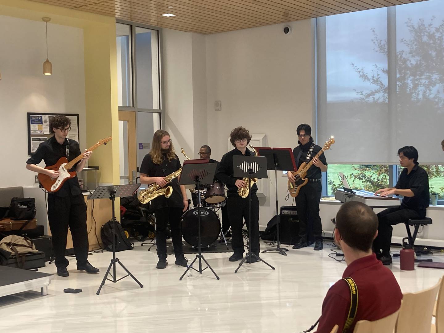 JJC Student Jazz Combo plays at 30th Anniversary reception.
