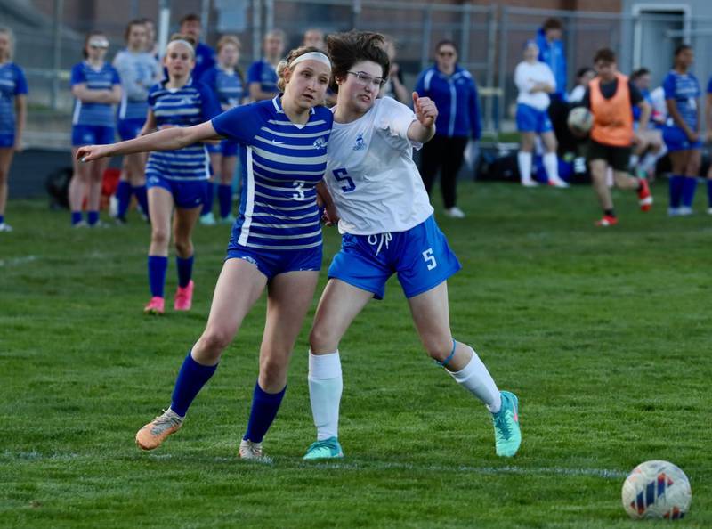 Princeton's Chloe Ostrokowski battles HBR Monday at Bryant Field.