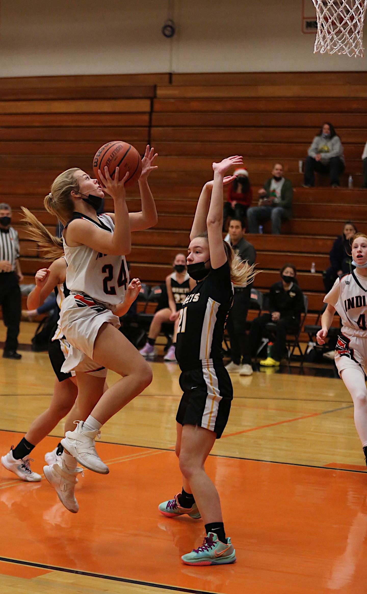 Minooka's Alyson Riley drives to the basket Saturday during a 38-33 loss to Hinsdale South.