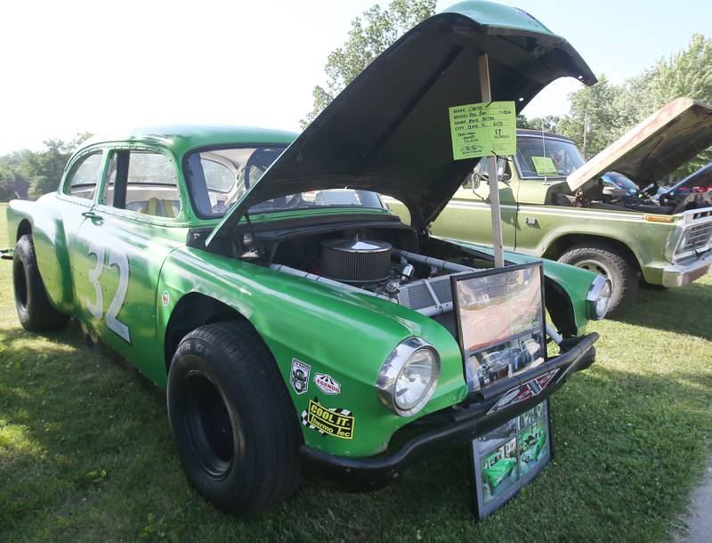 A Bel Air 1954 Dirt Track racecar owned by Mike Hettel of Utica, was on display during the Utica Fire Department Car Show on Saturday, June 21, 2025 at Carey Memorial Park in Utica. "The car raced at dirt tracks in Georga and Airzona" said Hettel. Hettel has had the car for nine months and has restored it to be street legal.