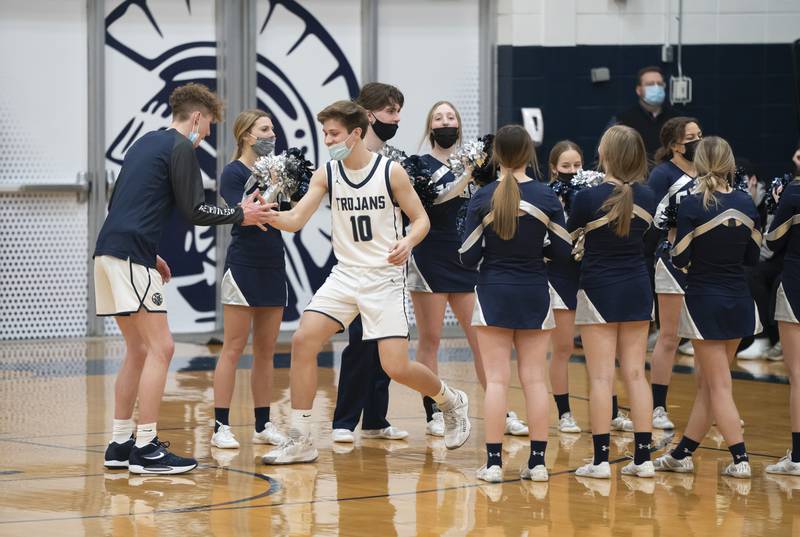 Cary-Grove's Jake Hornok is introduced during starting lineups against Hampshire on Tuesday, January 25, 2022 at Cary-Grove High School in Cary.
