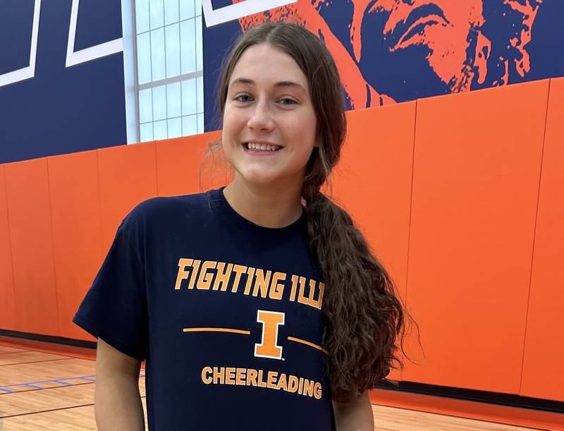 Fieldcrest graduate Carolyn Megow is one of 10 incoming freshmen to make the University of Illinois cheerleading team for the 2023-24 school year.