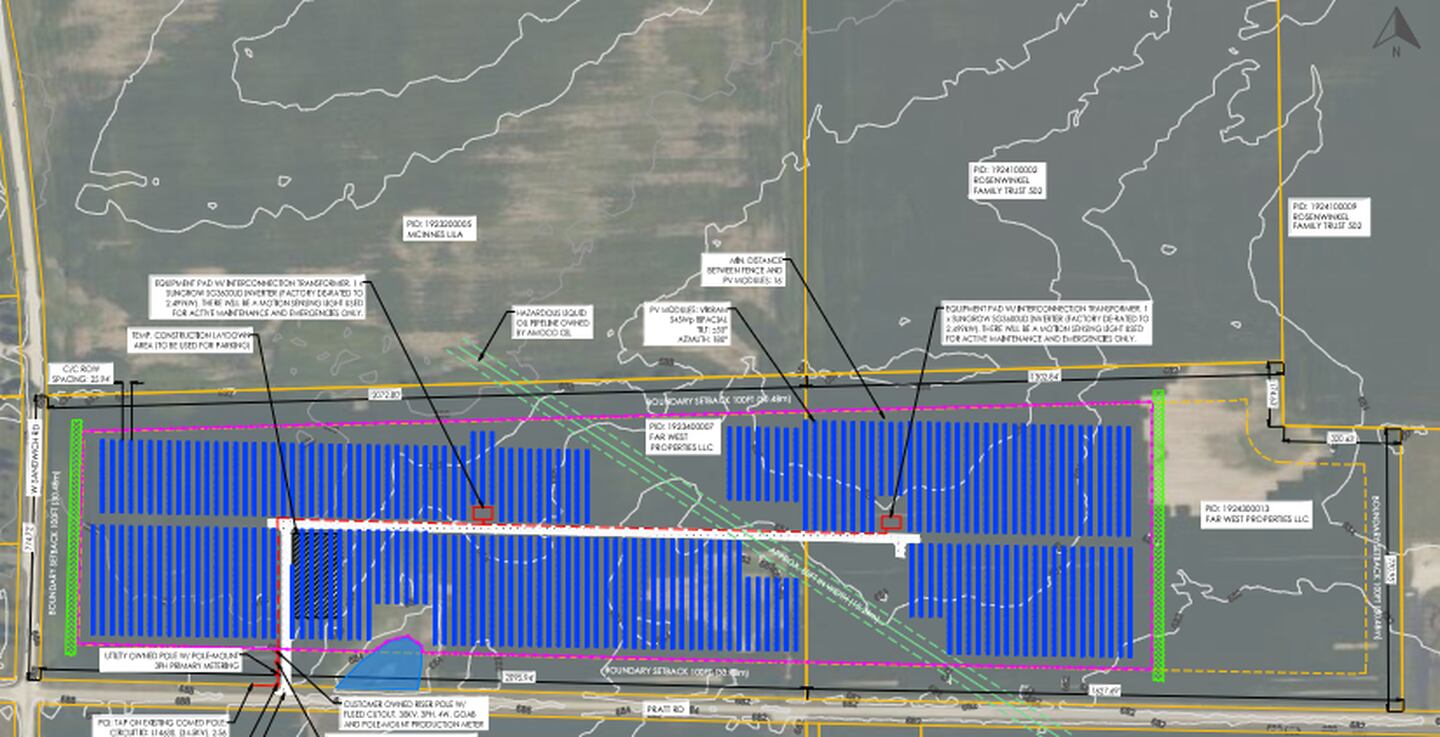 The Sandwich City Council is voicing its opposition to a solar farm being proposed on Pratt Road in Sandwich Township.