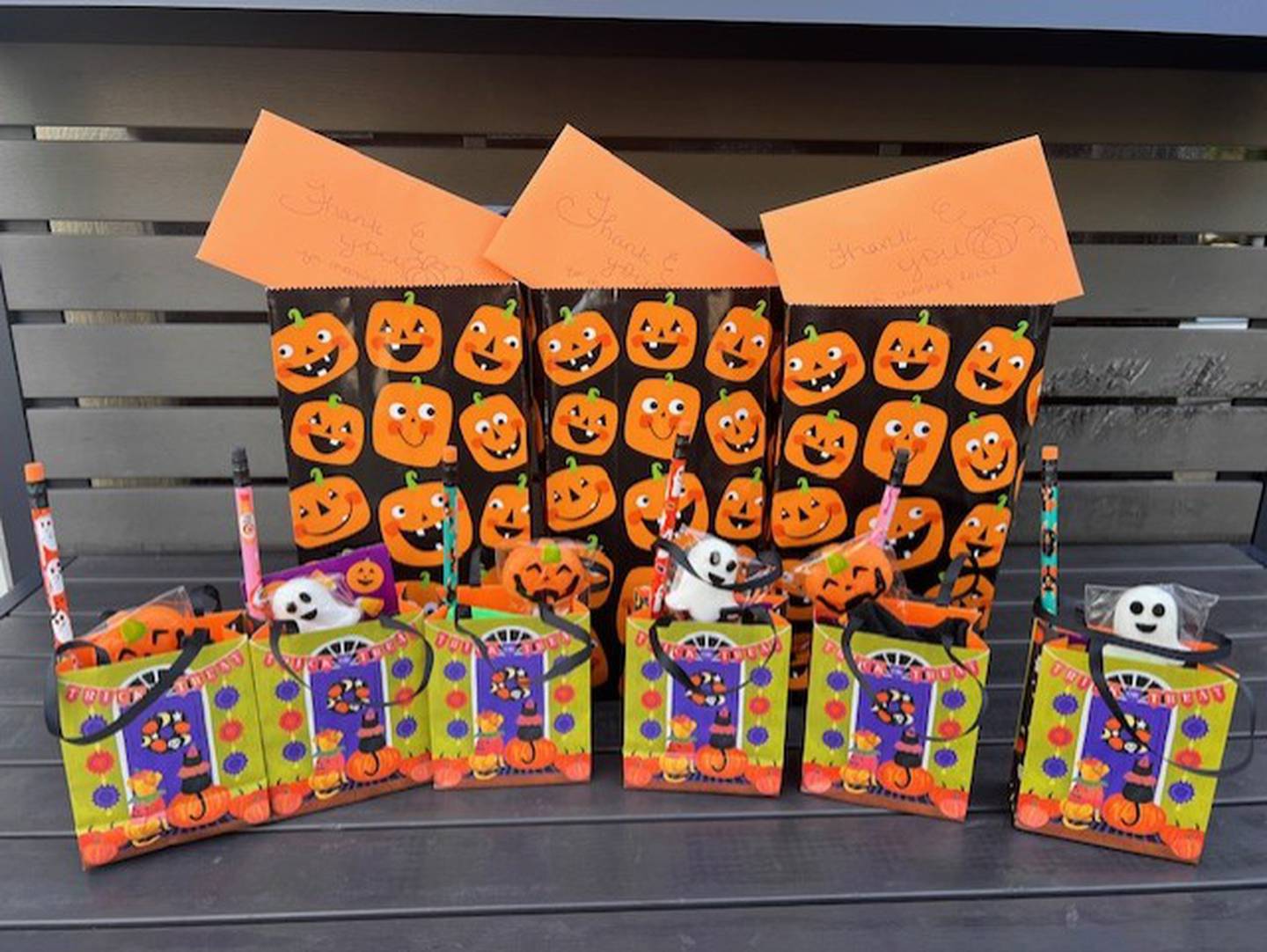 Kristen Cornelio hand-wrote 110 thank you notes that are tucked in trick-or-treat bags as extra gifts for the first five people who make purchases at various merchants during Autumn Fest from 5 to 8 p.m. Friday, Oct. 4.