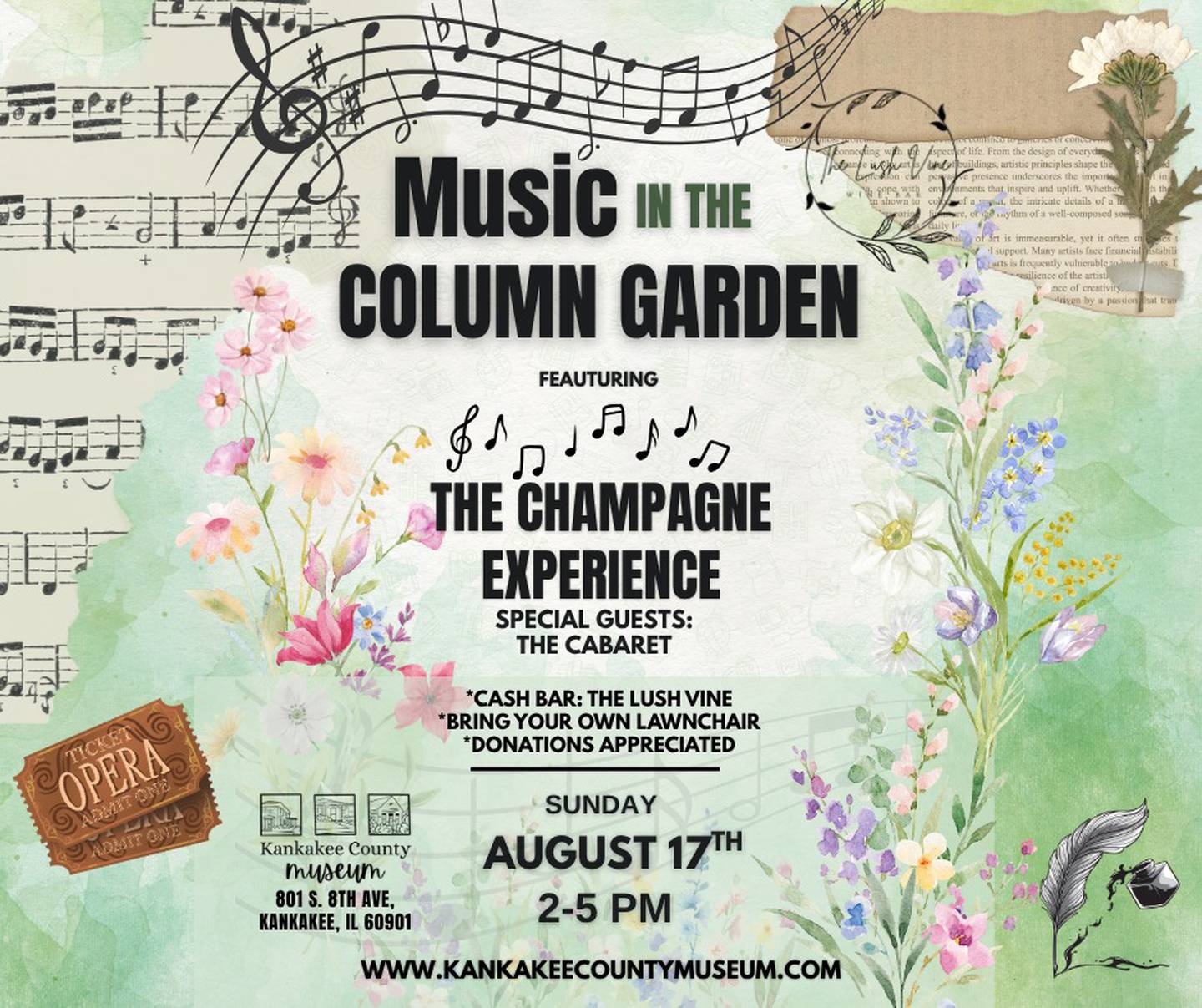 Music in the Column Garden at the Kankakee County Museum