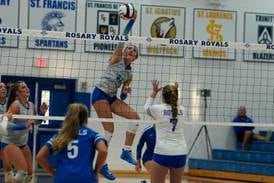 Photos: St. Charles North vs. Rosary girls volleyball