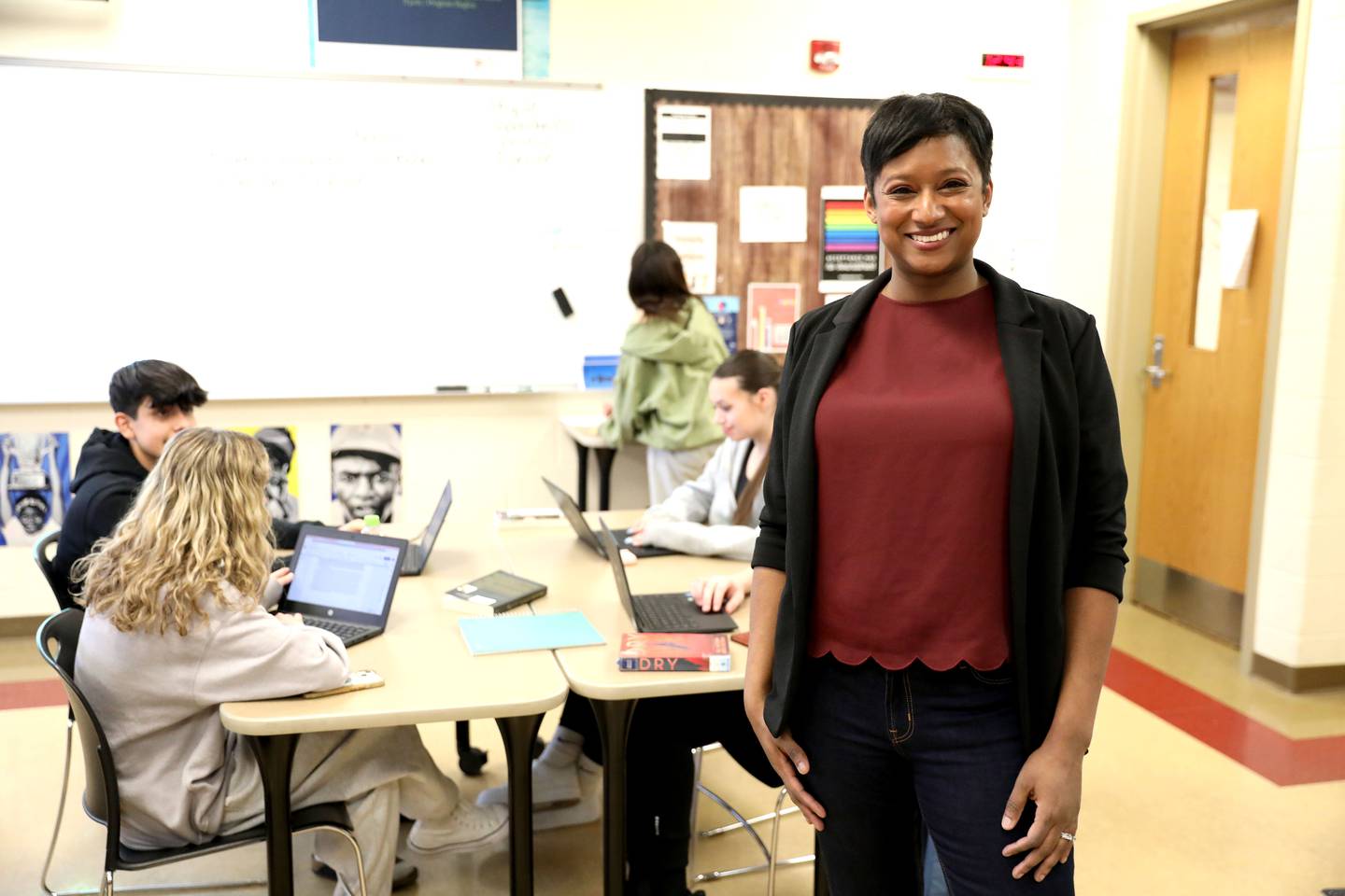 Amber Jirsa, a nominee for Illinois Teacher of the Year, teaches English at Batavia High School.